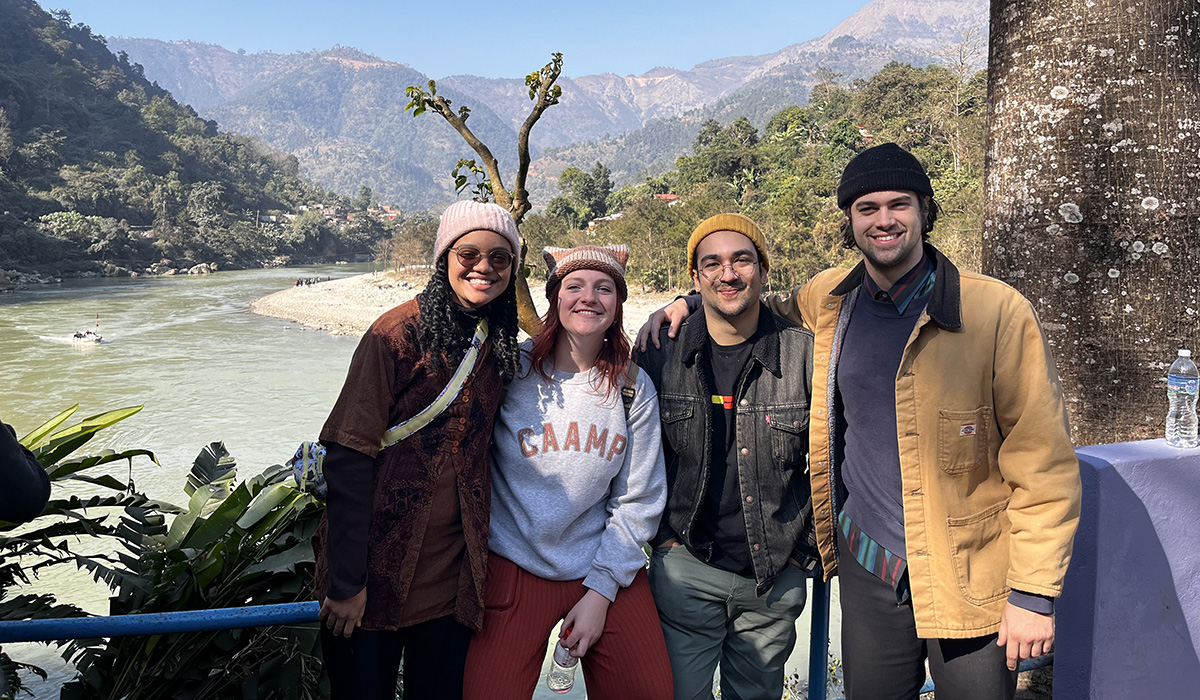 AEmily Kreider ’25 (second from left) participated with Alexis Jones ’24, Ratul Pradhan ’25, and Jack Joiner ’25 