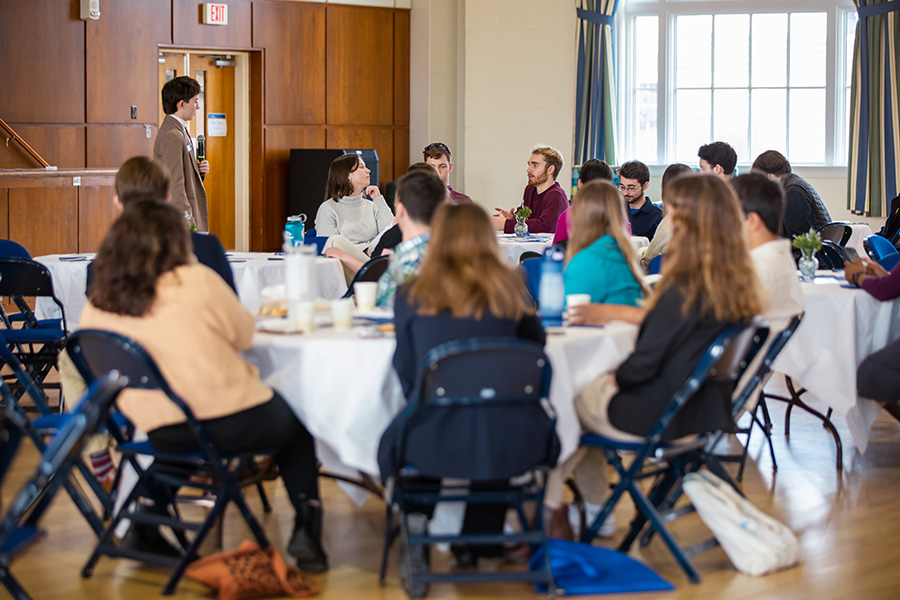 Students holding open discussions