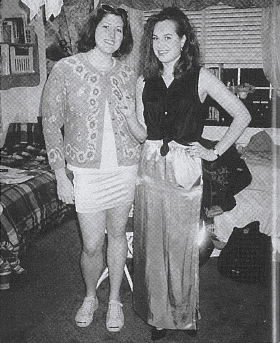   Liz Farrell ’97 and Christina Schlosser Sweeney ’97, in 1994