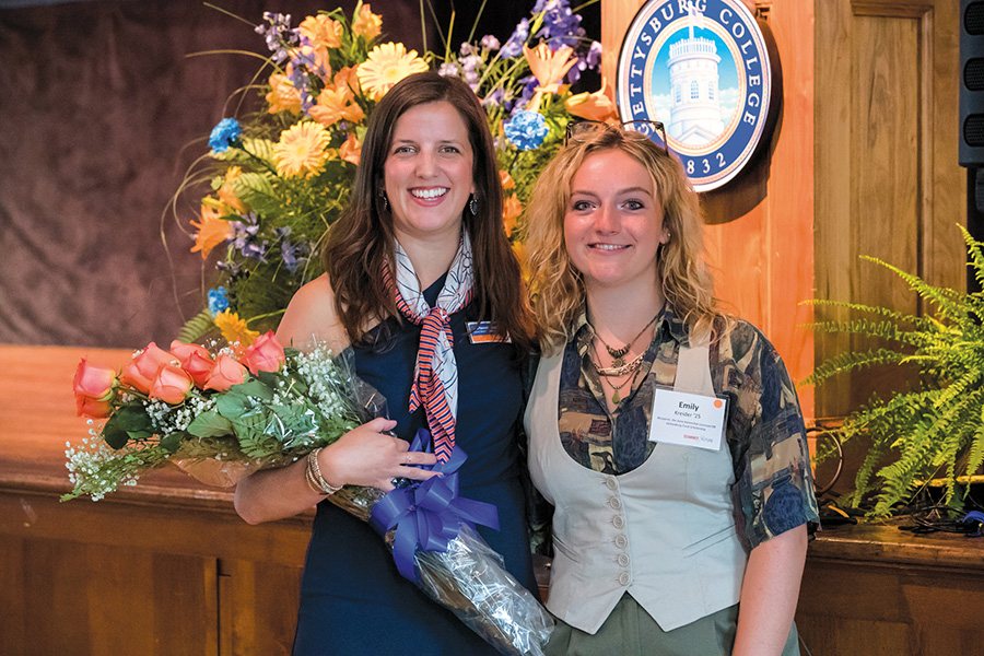 Emily Kreider ’25 and Sara Harenchar Levinson ’09