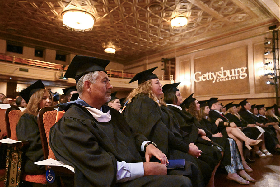 A photo of Graduates and their families 