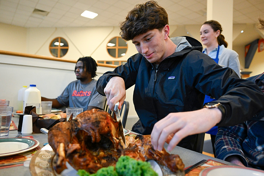 student cut turkey