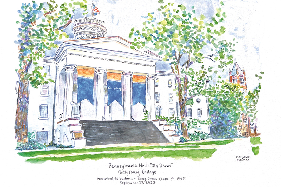 A portrait of Penn Hall