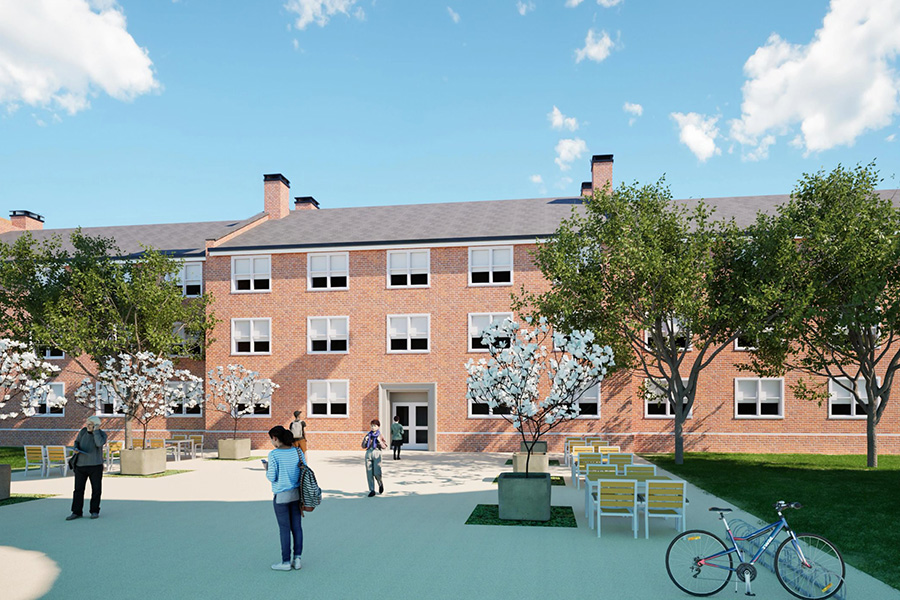 An image of the new open-concept West Quad