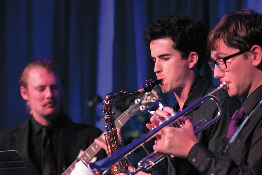 Student musicians performing