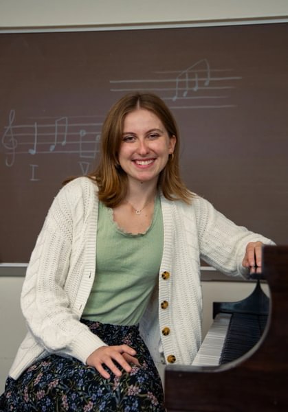 Ainsley Green ’27 is working toward a degree in music as a piano primary in the Sunderman Conservatory of Music.