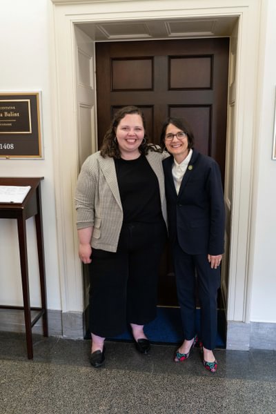 Norcross (left) with U.S. Rep. Becca Balint.