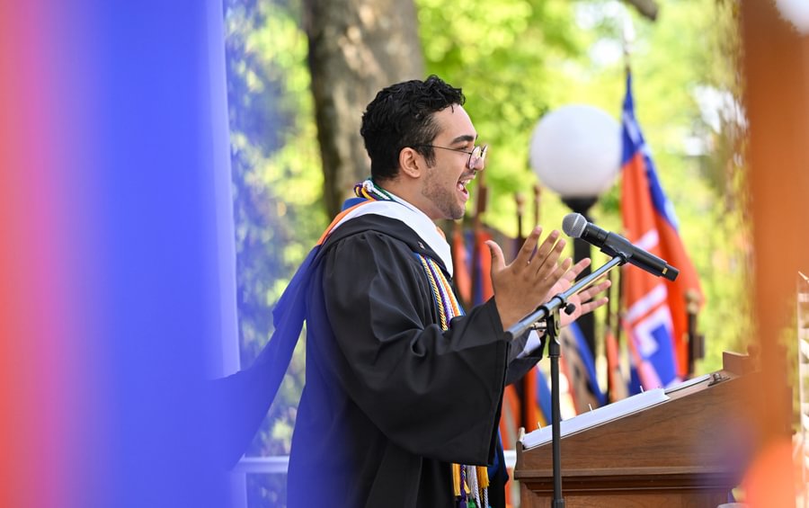 Ratul Pradhan ’25 was the Class of 2025 Commencement speaker.