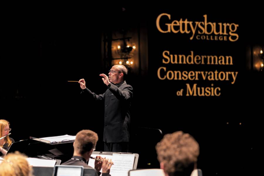 An image of Prof. Russell McCutcheon conducting