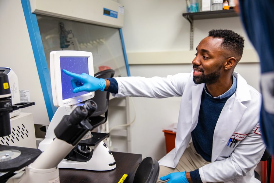 Fergan Imbert ’16 earned a biomedicine master’s degree in 2017.