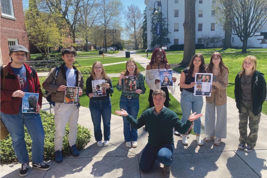 Prof. Henning with a group of students