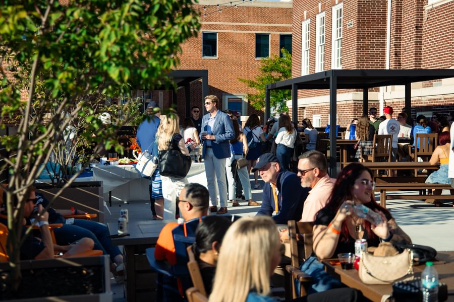  Burgians of the Last Decade (BOLD) alumni gathered for a reception at the new Beer Garden outside Plank Gym.