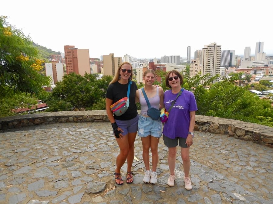 Prof. Reid, Katie LaPlaunt, and Prof. Hartzell in Cali, Colombia.