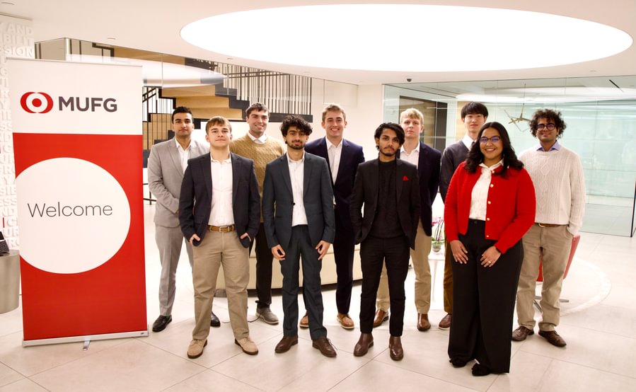 Gettysburg students on investment banking trek in NYC, January.