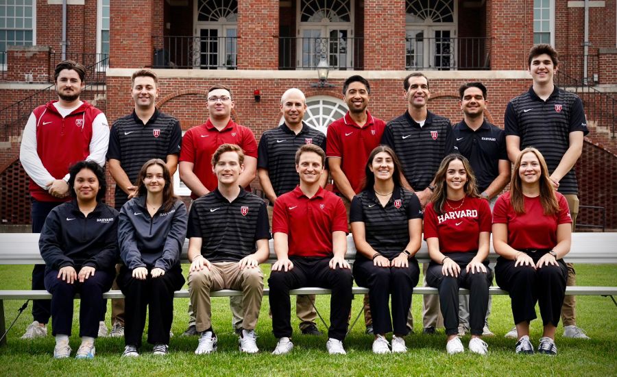 Richson with Harvard athletic communications team.