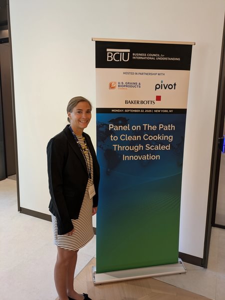 Prof. Megan Benka-Coker joins a BCIU panel during UNGA 80 in New York City.