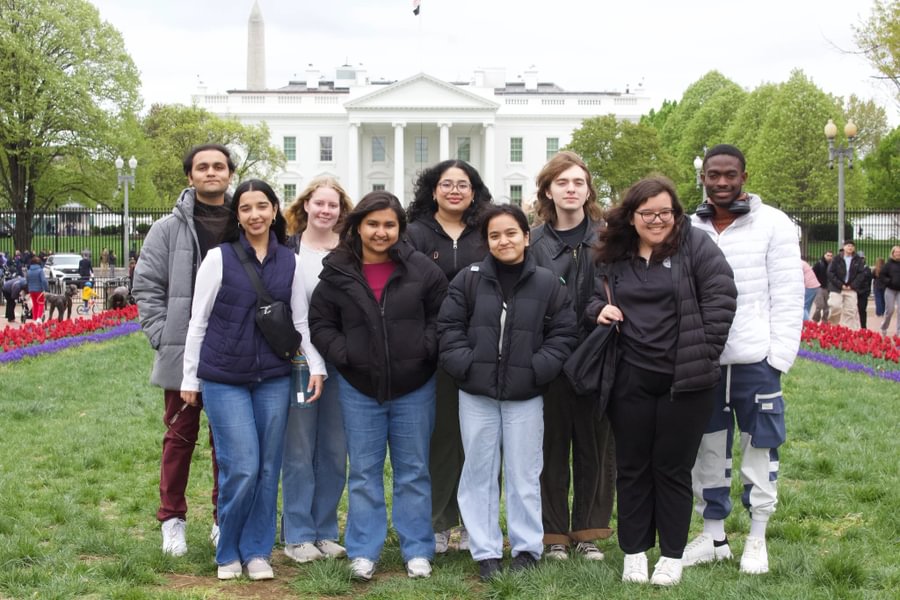 The Washington Summer Fellows with the Eisenhower Institute gather for a group photo.