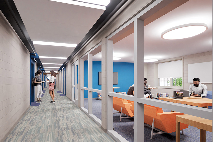 An image of the west quad lounge concept