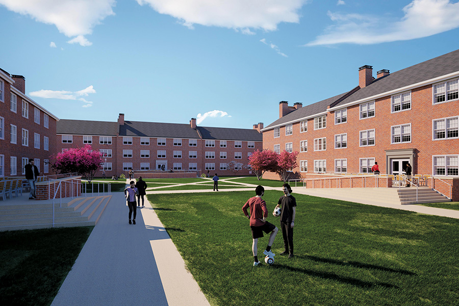 An image of the west quad open concept
