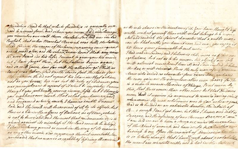 An image of the Oldest Letter: Charles O&rsquo;Hara to Edmund Burke (1778)