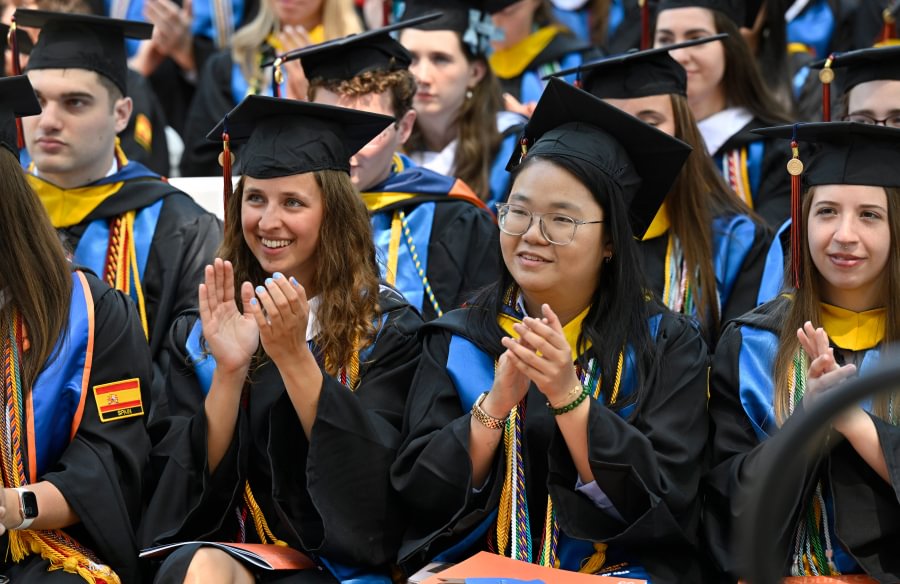 Rebecca Ruggles and Alice Mai-Anh Ngoc Nguyen at Commencement.
