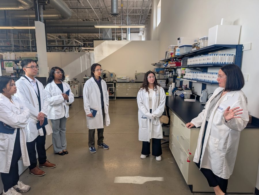 Ashley Cush &rsquo;10 meets Gettysburg students at Rockland Immunochmicals, Inc.&nbsp;