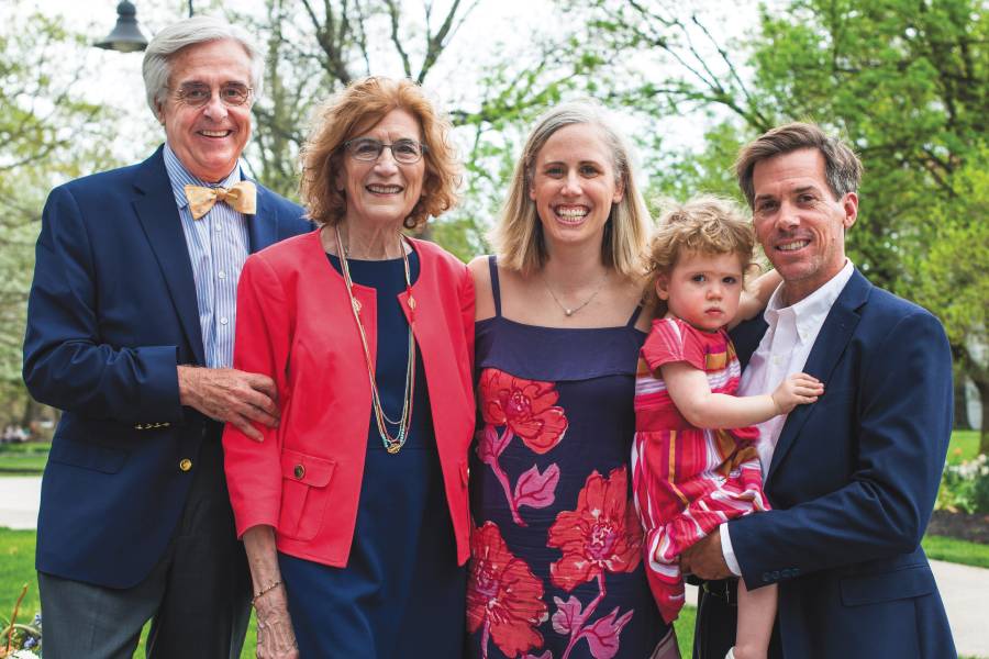 An image of Bruce Baky, Sherrin Hilburt Baky-Nessler &rsquo;65 with family 