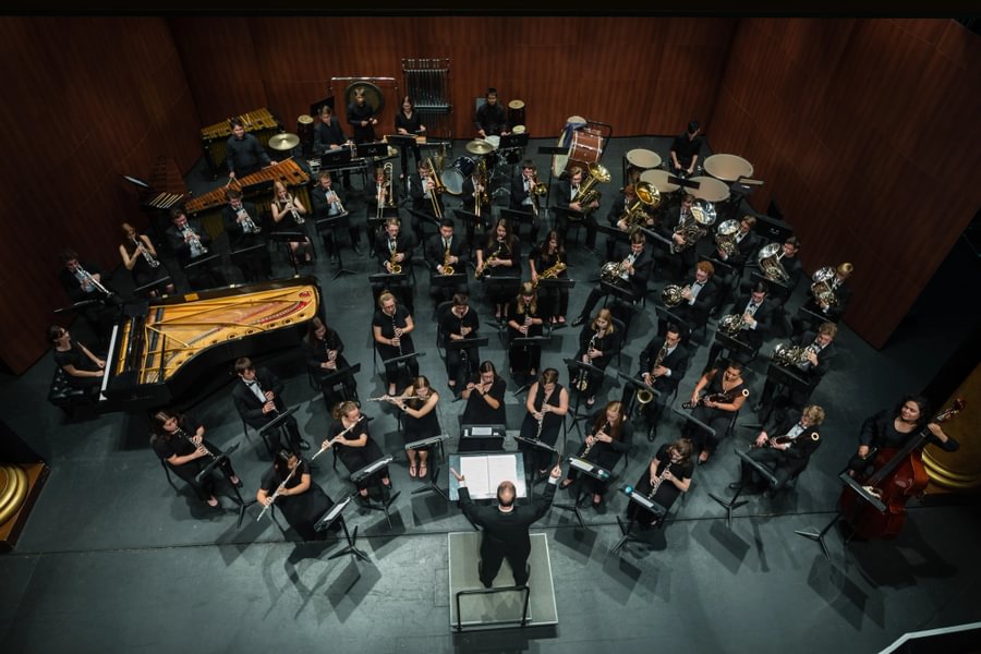 The Gettysburg College Wind Symphony performs in 2019 (Photo by Peter Francis &rsquo;21).