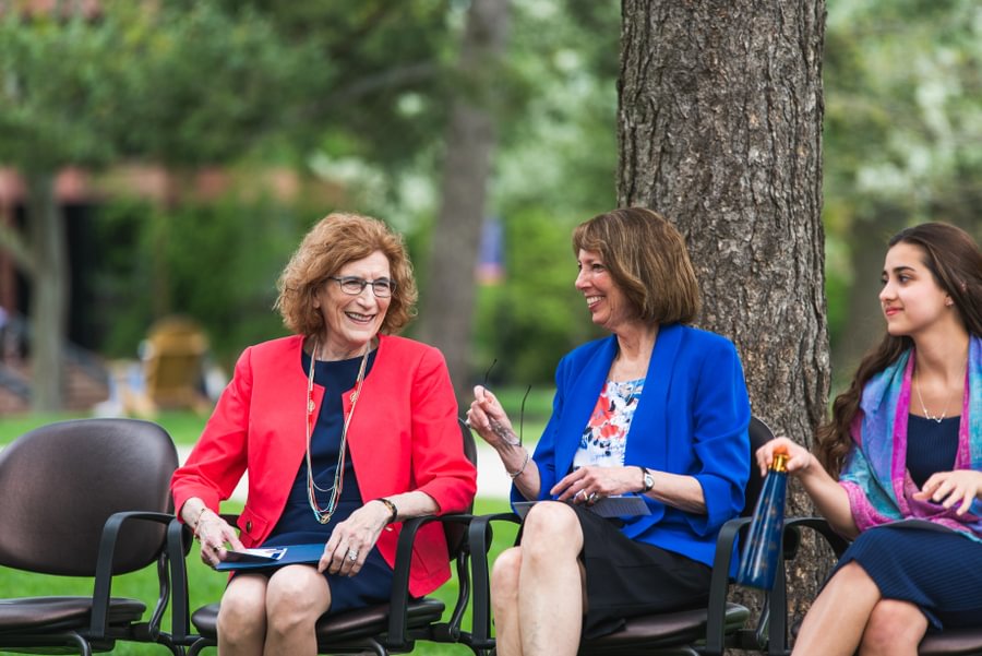 Sherrin Hilburt Baky-Nessler '65, P'01 with President Emerita Janet Morgan Riggs '77.