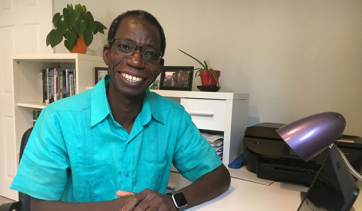 Professor Abou B. Bamba in his home office