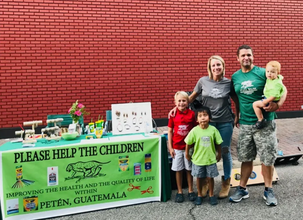 Carlo Testa and his family at a fundraiser