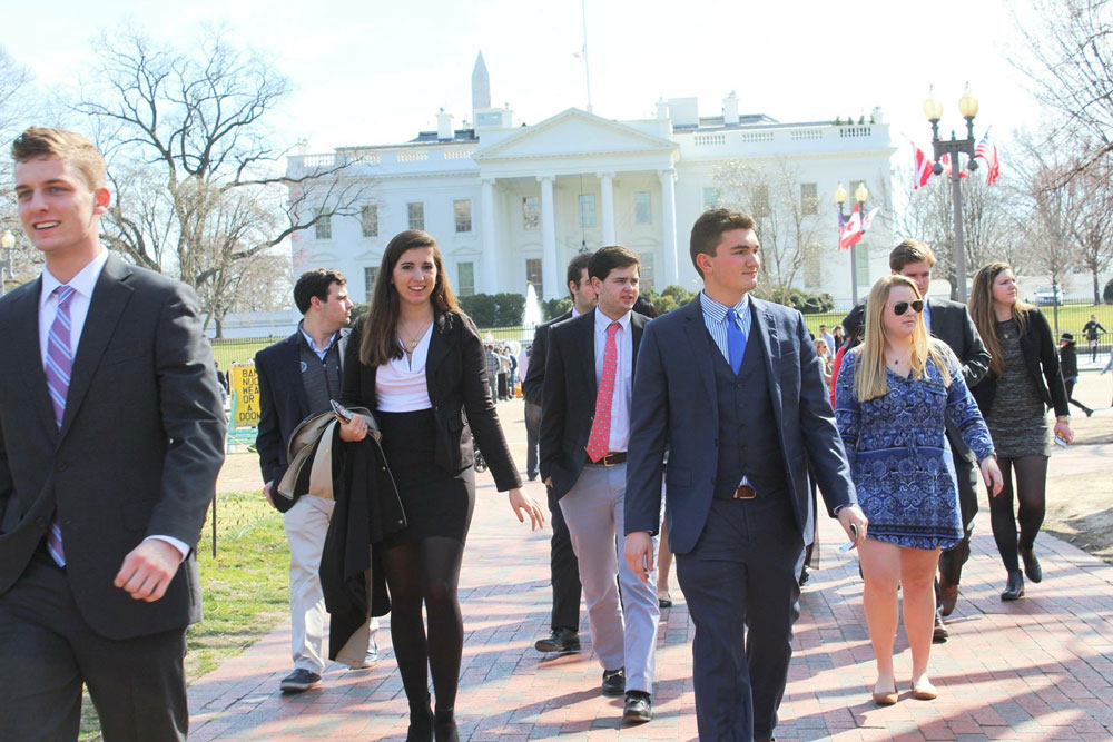 Students in the Eisenhower Institute visiting the White House