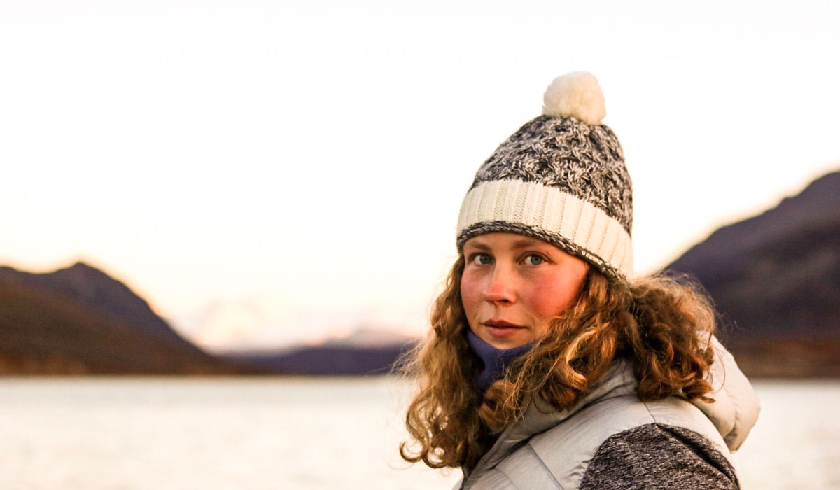 Hannah Collins wearing winter clothes outdoors