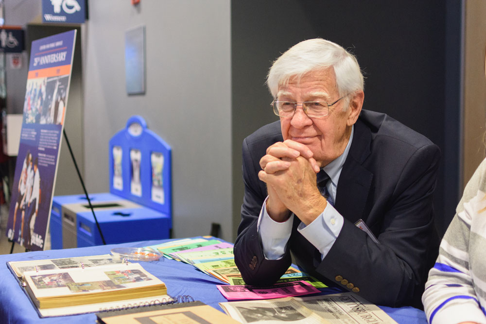 Karl Mattson sitting down at a meeting