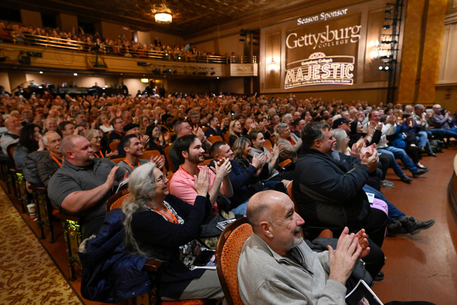 Film festival attendees clapping in their seats at the Majestic