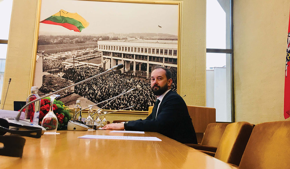 Professor Rimvydas Baltaduonis in the Lithuanian Parliament