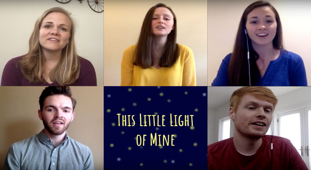 Sunderman students on video performing this little light of mine