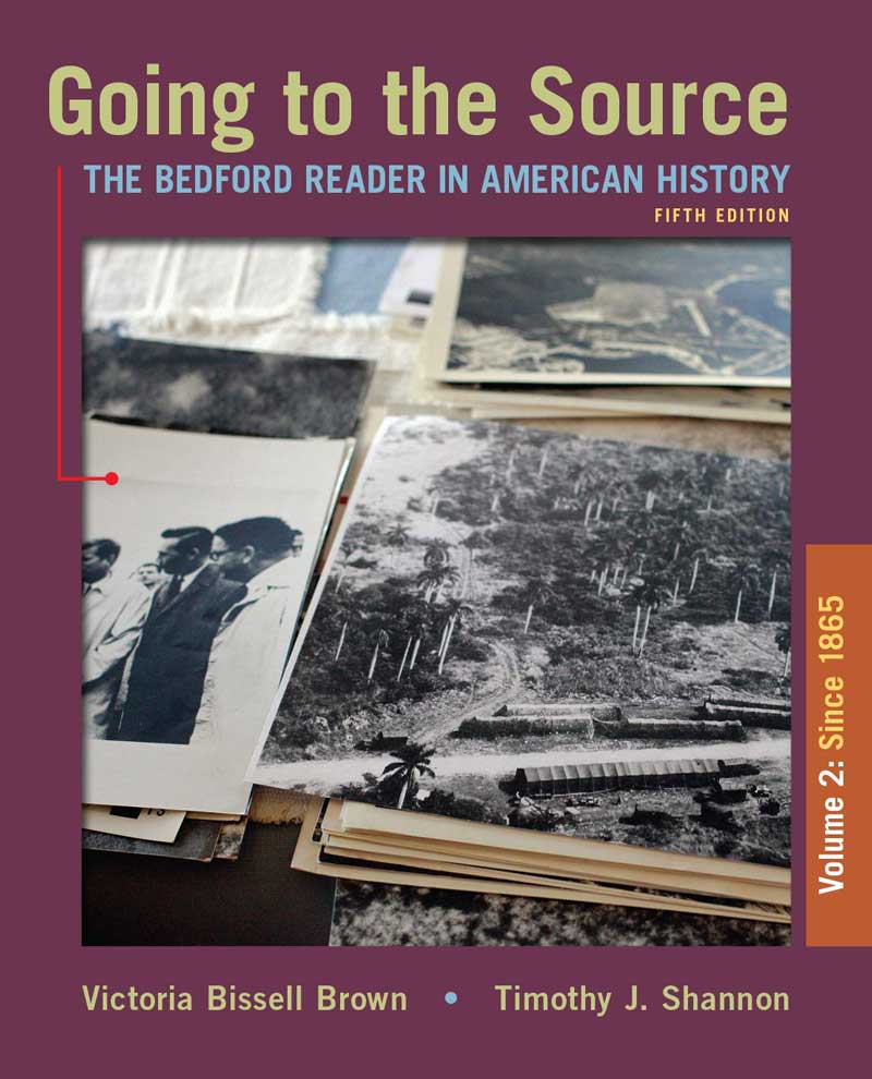 Book cover for Going to the Source: The Bedford Reader in American History, Fifth Edition