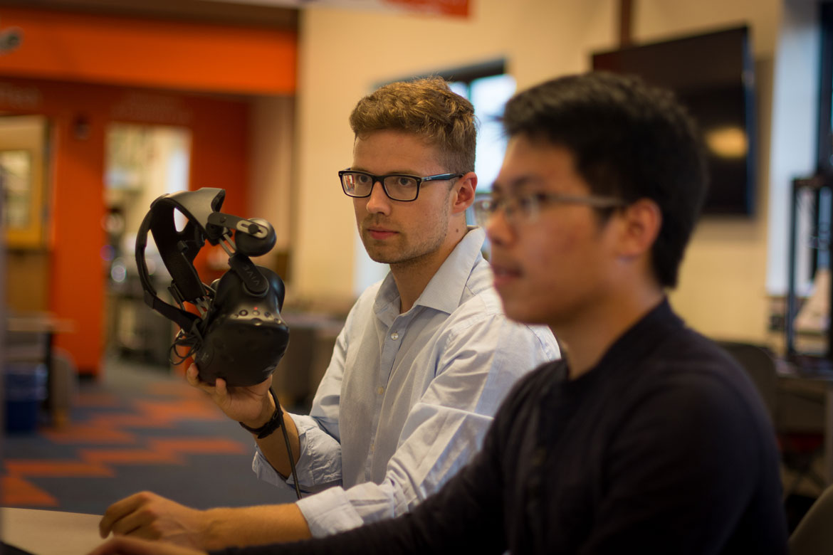 computer science department students Orrin Wilson ’20 and Just Hoang Anh ’21