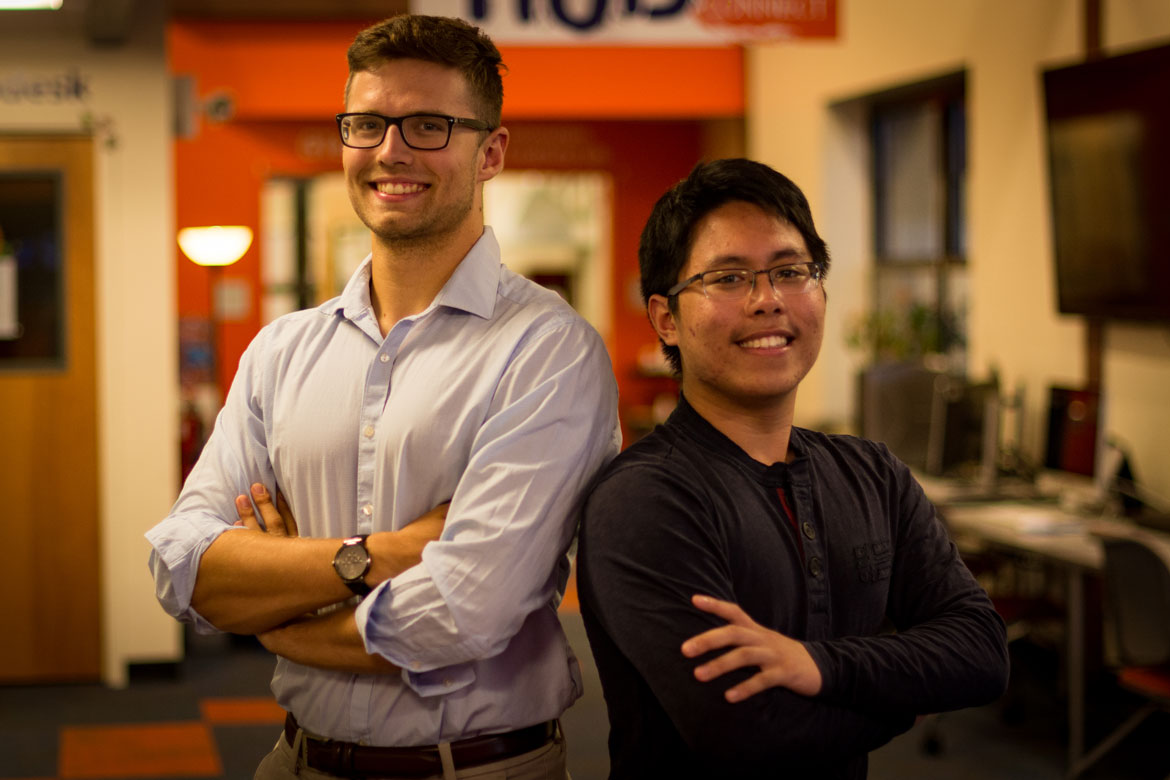 computer science department students Orrin Wilson ’20 and Just Hoang Anh ’21