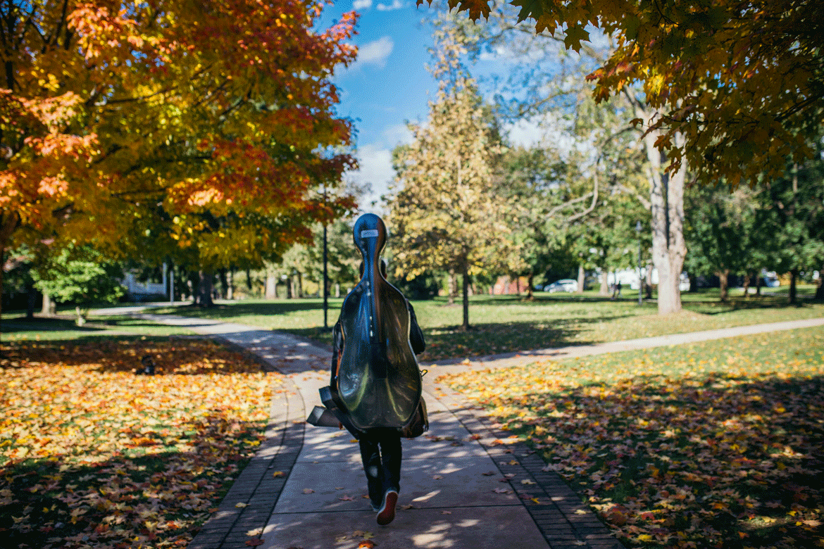 sunderman conservatory student on campus