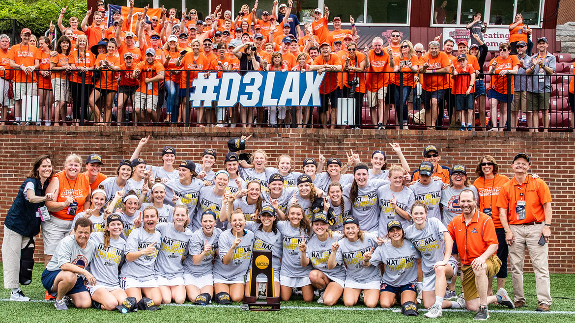 Women's lacrosse win back-to-back championships.