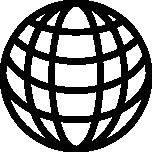 Web graphic depicting an abstract globe