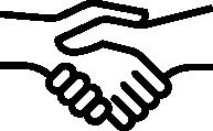 Web graphic depicting two people shaking hands