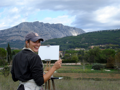 GBurg hat in Aix while painting Kate Freyhof
