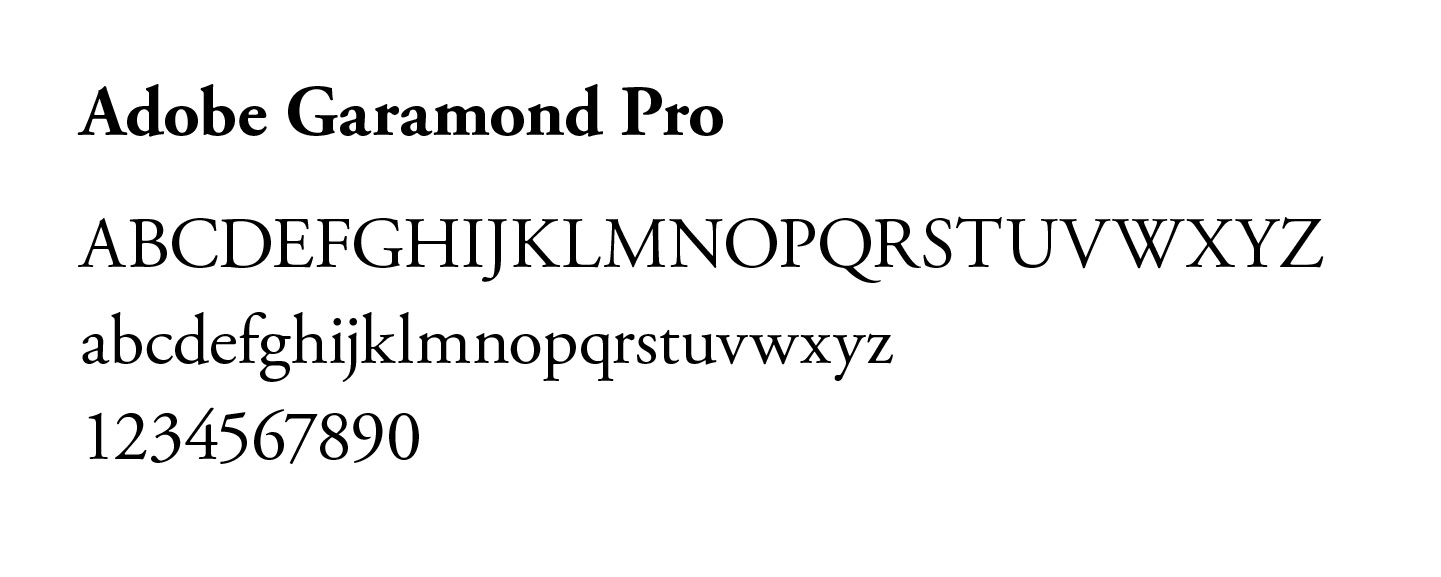 Adobe Garamond Pro font family