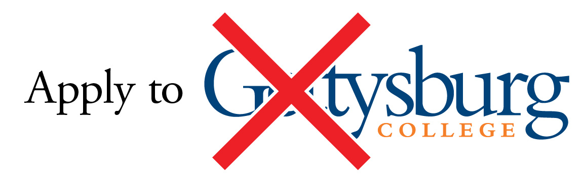 Gettysburg College wordmark used in place of words to complete a sentence, incorrect usage