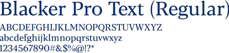 Blacker font family