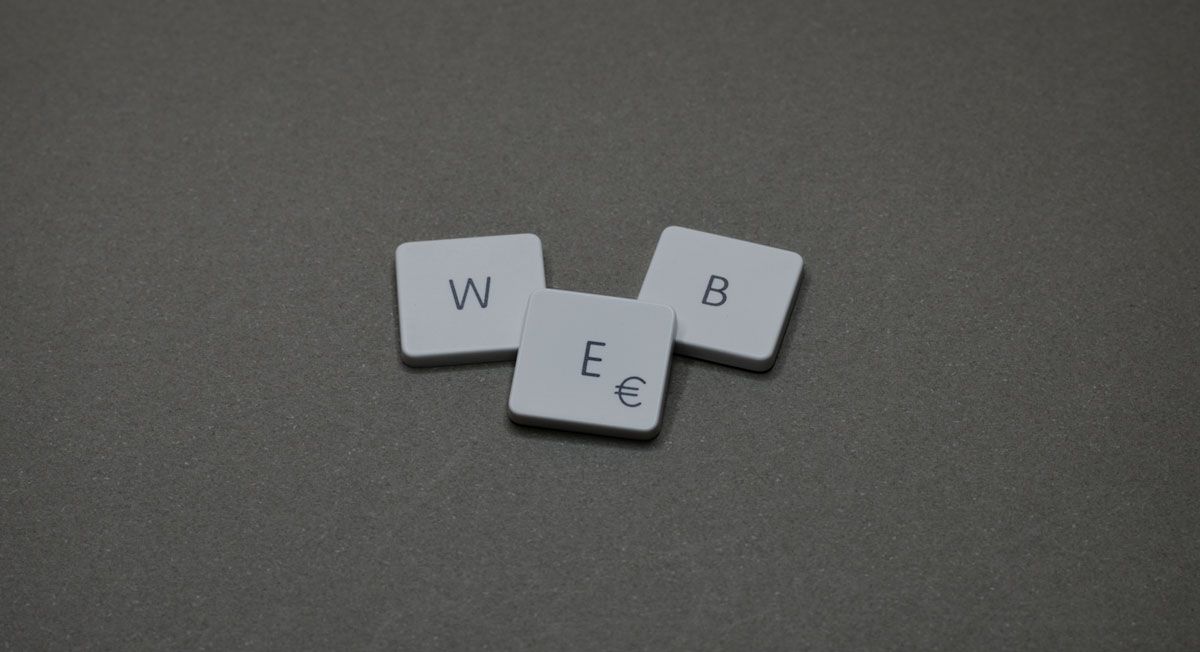 Picture of keyboard keys spelling the word Web