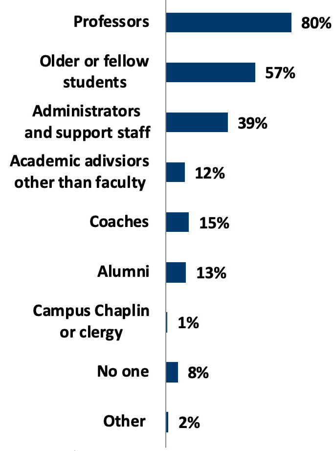 Sources of Mentorship - see table below for data